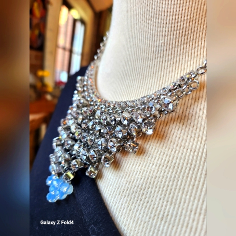 Rhinestone Necklace with Earrings Set - Picture 6 of 17